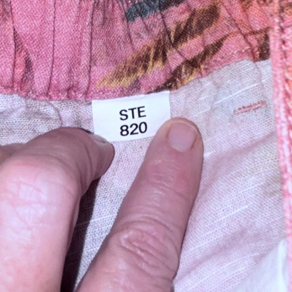 50%off w♥️ ZARA Linen Blend Tropical Palm Tree Printed Pants Relaxed size 2 - Picture 9 of 11